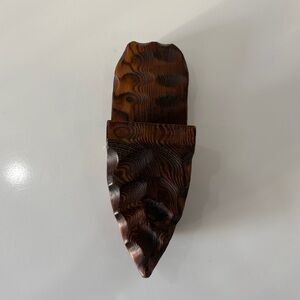 Wood Wall Pocket Handcrafted in Spain Brutalist Rustic Castlecore Grandpa Chic